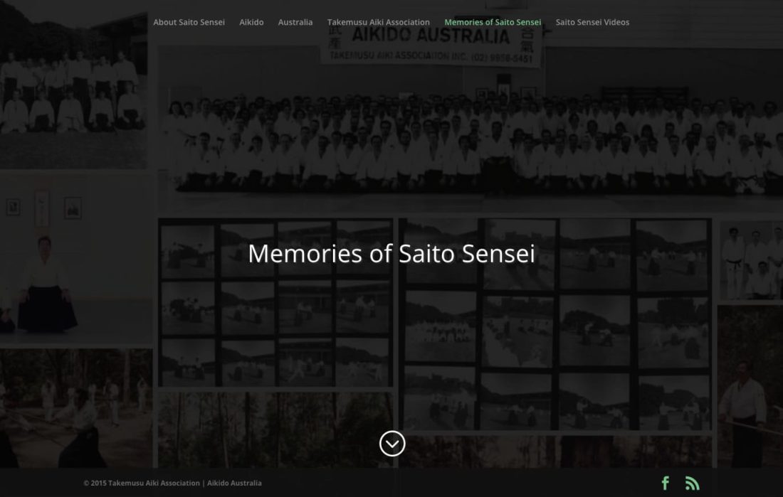 Memories of Saito Sensei website screenshot