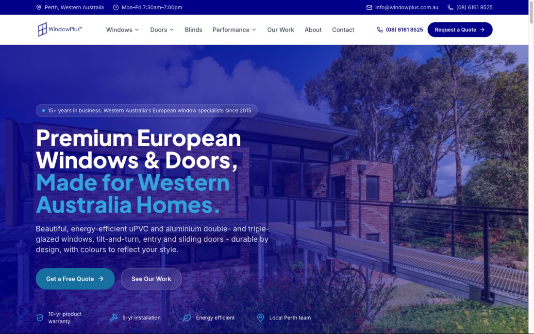 WindowPlus website screenshot